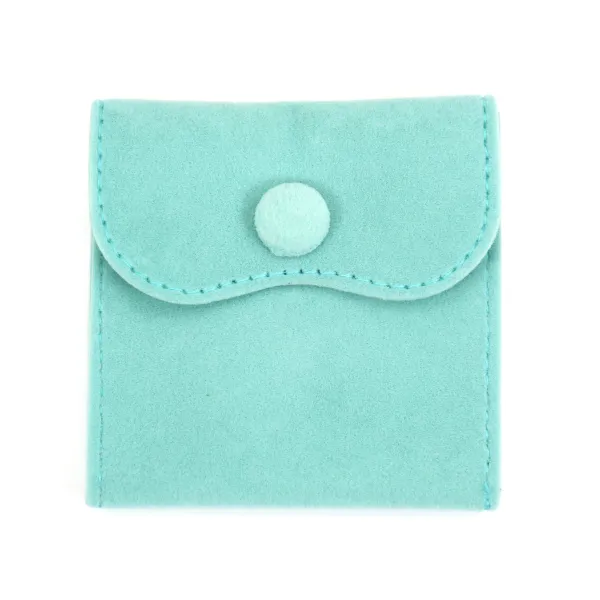 Bolsa de terciopelo turquesa 7x7cm x 1ud