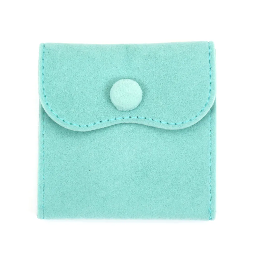 Astuccio in velluto turchese 7x7cm x 1pc