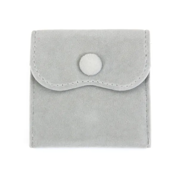 Bolsa de terciopelo gris 7x7cm x 1ud