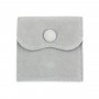 Grey velvet pouch 7x7cm x 1pc