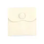 Pochette velours beige 7x7cm x 1pc