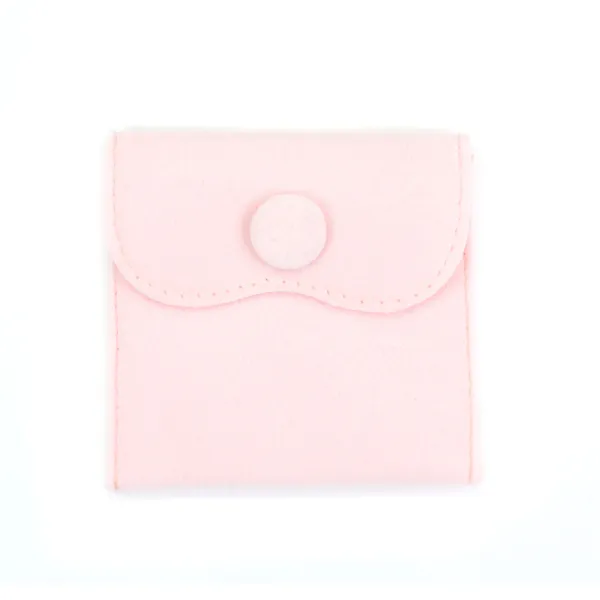 Bolsa de veludo cor-de-rosa 7x7cm x 1 unidade