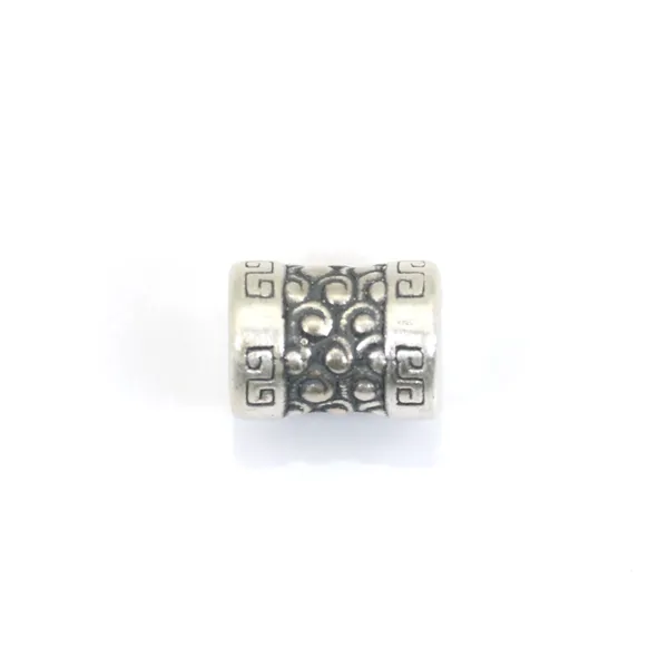 Perle Abstandhalter Wellenrohr 8x10mm - Silber 999 nielliert x 1St