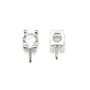 Bélière strass pour semi percé 8mm - oxyde de zirconium & Argent 925 rhodié x 1pc