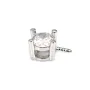 Bélière strass pour semi percé 8mm - oxyde de zirconium & Argent 925 rhodié x 1pc