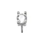 Bélière strass pour semi percé 8mm - oxyde de zirconium & Argent 925 rhodié x 1pc