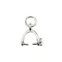 Pendant Bail 13mm rhinestones - zirconium oxide & rhodium-plated 925 silver x 1pc