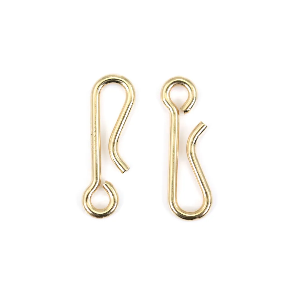 Gancio da 14 mm - riempito d'oro x 1 pz