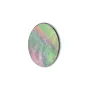 Cabochon Perlmutt grau oval flach 10x14mm x 1pc