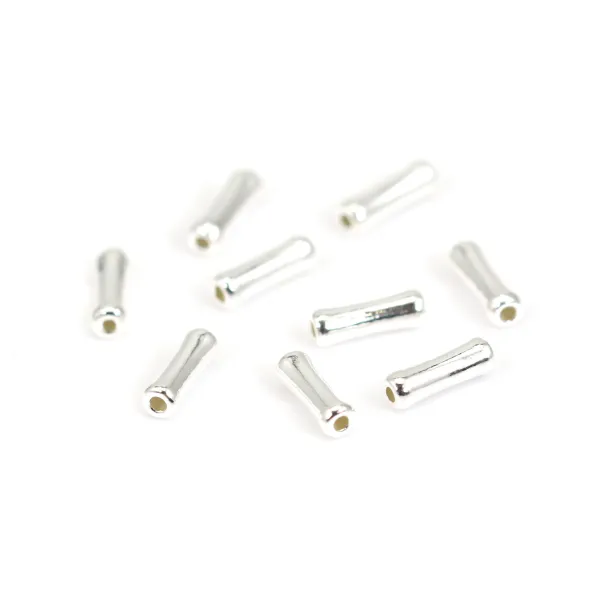 Perle tube bambou 2x6mm - Argent 925 x 10pcs
