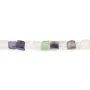Fluorite multicolore, en forme de carré, 4.7mm x 40cm