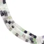 Fluorite multicolor, in the shape of square, 4.7mm x 40cm