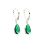 Brincos com gota de óxido de zircónio 10x14mm - Prata 925 com banho de ródio x 2pcs