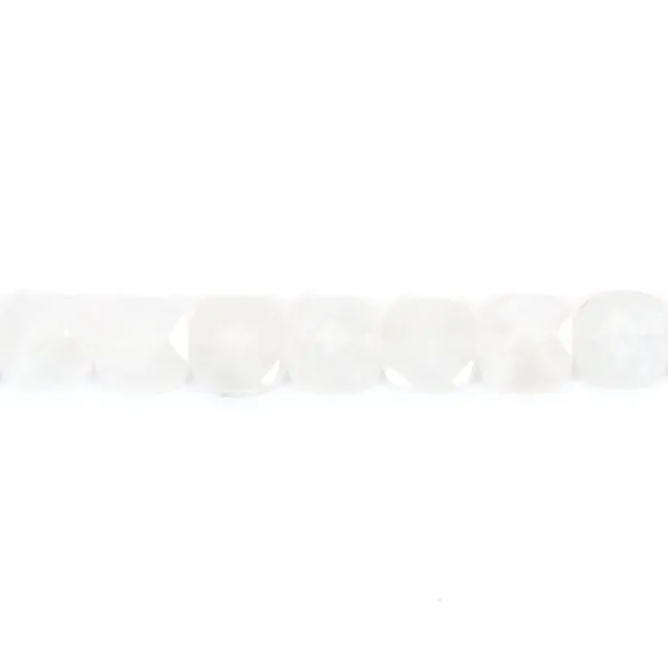 Gemstone de Lune square faceted 6mm x 39cm