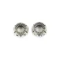 Zwischenperle runde tibetanische Mantra 3x7.7mm - 925er Silber nielliert x 1St