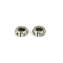 Conta intercalar redonda do mantra tibetano 3x7.7mm - Prata 925 niello x 1pc