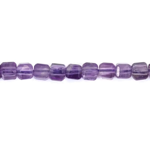 Amethyst faceted cube 2mm x 39cm