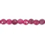Rubis chauffé rond facetté 3mm x 39cm