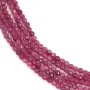 Rubis chauffé rond facetté 2mm x 39cm