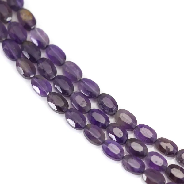 Améthyste ovale facetté 4x6mm x 39cm