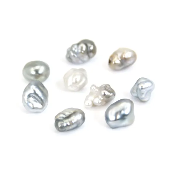 Tahitian pearl keshi Nugget 8-10mm x 1pc