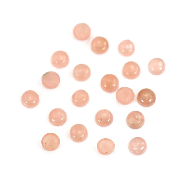 Rodocrosite cabochon rotondo 3mm x 2pz