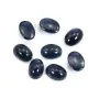Cabochão de safira aquecida oval com friso 5x7mm x 1 unidade
