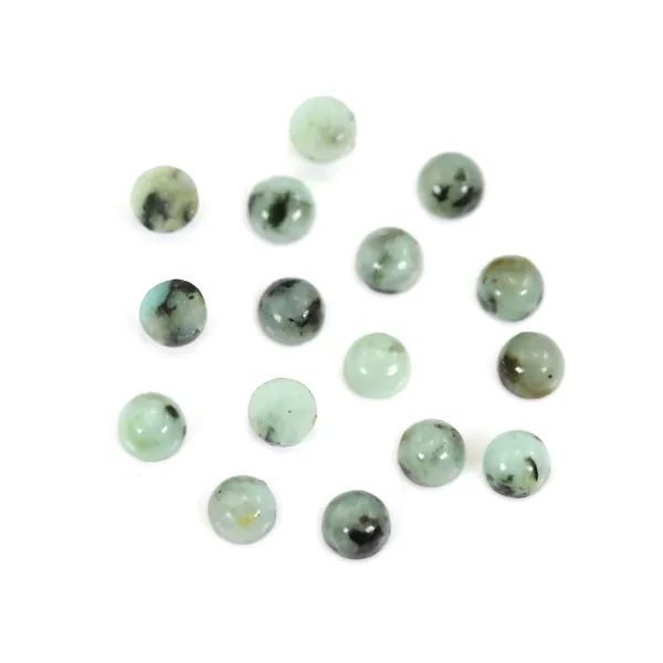 Cabochon Turquoise Africaine rond 3mm x 2pcs