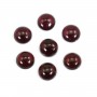 Cabochon Grenat rond 7mm, qualité A x 1pc