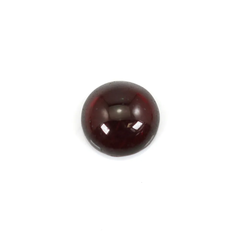 Cabochão de granada redondo 7mm, qualidade A x 1pc