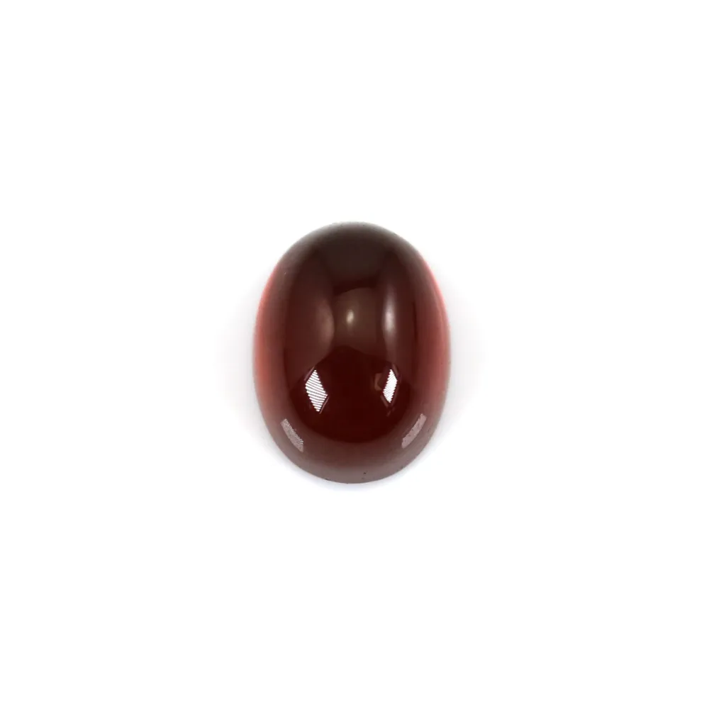 Cabujón ovalado de granate 13x18mm, calidad A x 1ud