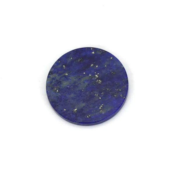 Cabochon lapis lazuli, rond plat 12mm x 2pcs