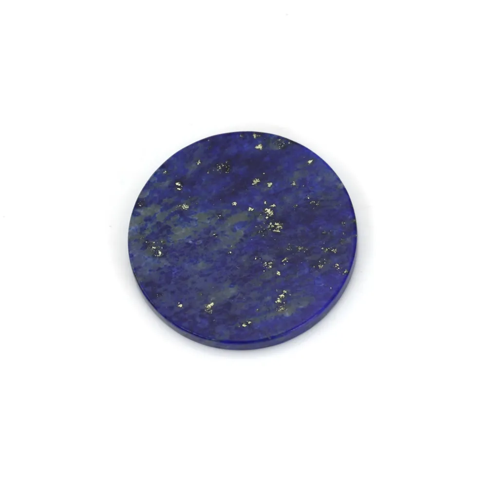 Black agate cabochon, in round and flat shape, 16mm x 2pcs