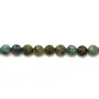 Turquoise africaine de forme ronde facetté, 3mm x 40 cm
