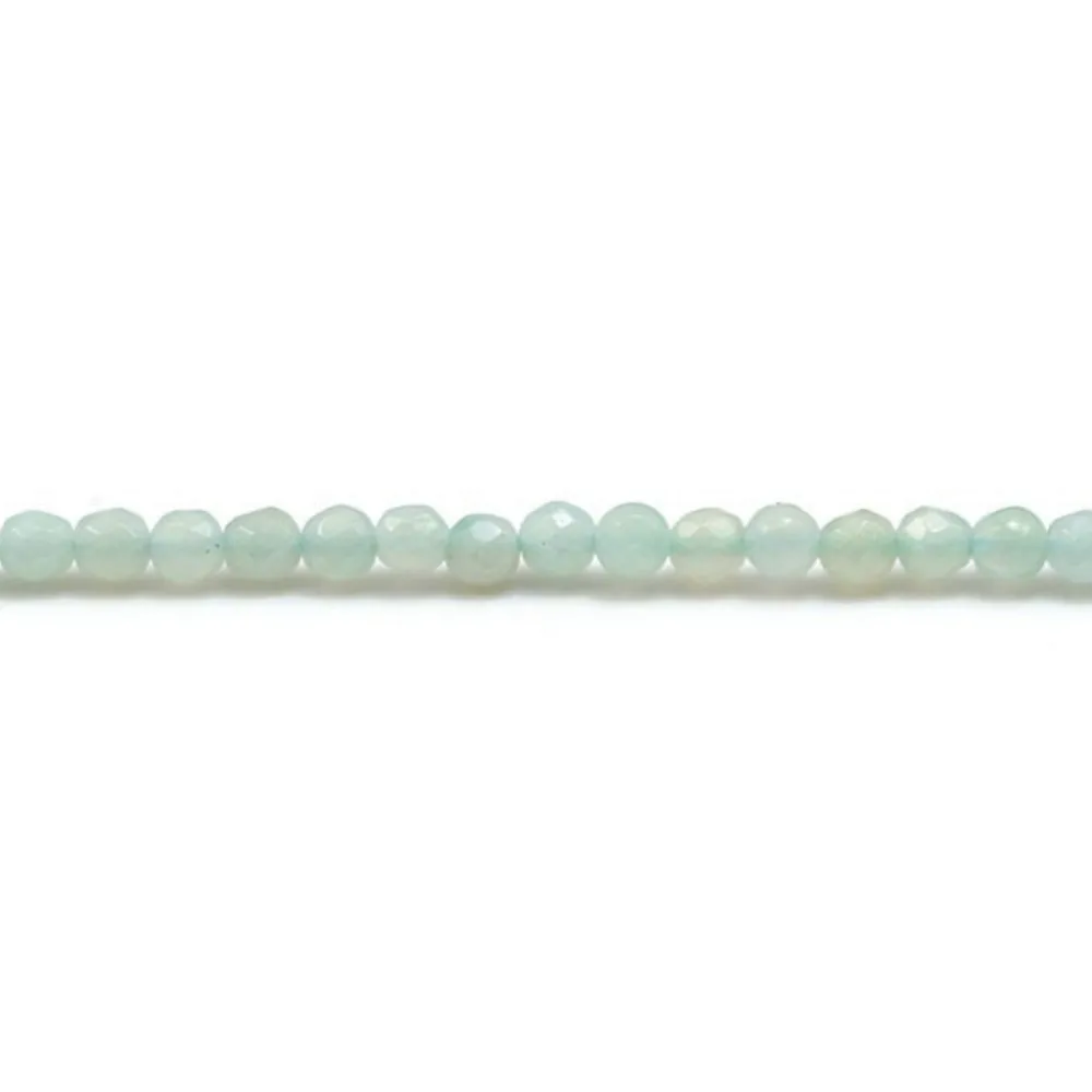 Amazonite round faceted 2mm x 40cm