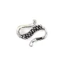 Fecho em S estilizado - Prata 925 niello x 1pc