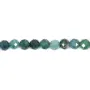 Blauer Turmalin rund facettiert 3mm x 39cm