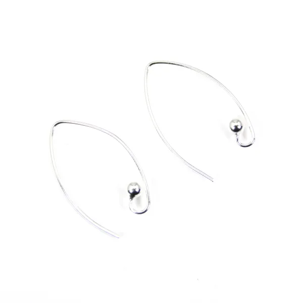  Corchet boucle D'oreilles argent 925 x 2pcs