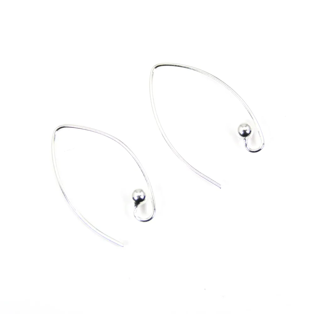  Corchet boucle D'oreille argent 925 x 2pcs