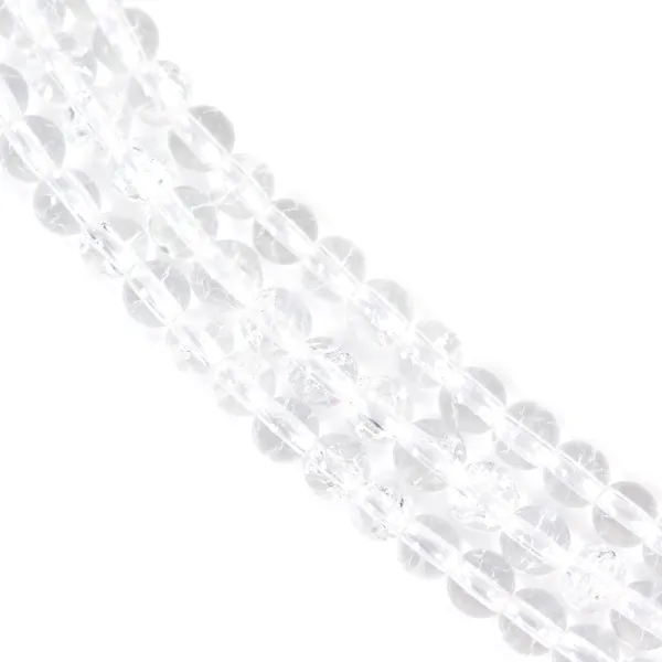 Cristallo di rocca incrinato rotondo 4 mm x 39 cm