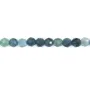 Blauer Turmalin rund facettiert 2mm x 40cm