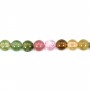 Tourmaline multicolore rond 3mm, qualité A x 39cm