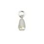 Breloque Labradorite goutte facetté 4x6mm - Argent 925 rhodié x 1pc