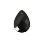 Pingente gota de obsidiana facetada 13x18mm x 1pc