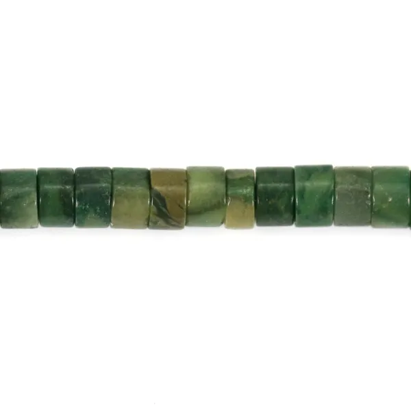 Heishi rotondo di giada africana 2x4mm x 39cm