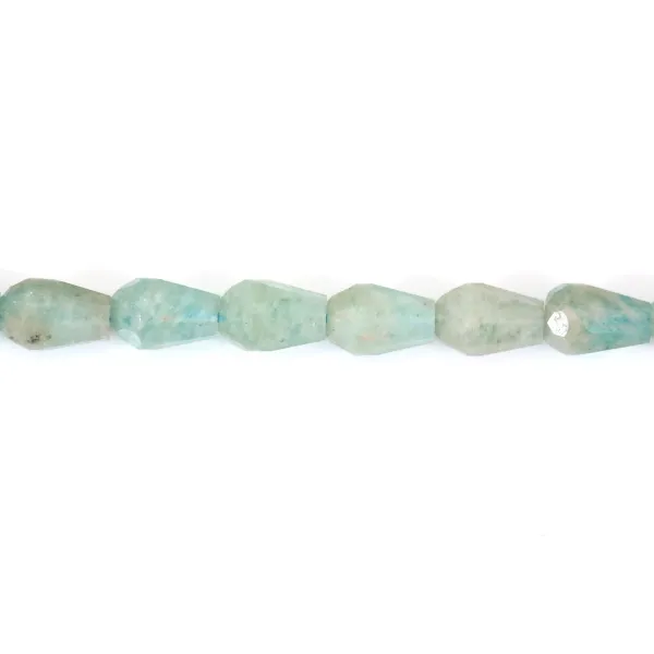 Gota facetada de amazonite 4x6mm x 39cm