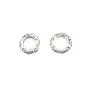 Cuenta espaciadora redonda patrón 2x8mm - Plata 925 niello x 2pcs