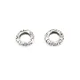 Cuenta espaciadora redonda patrón 2x8mm - Plata 925 niello x 2pcs