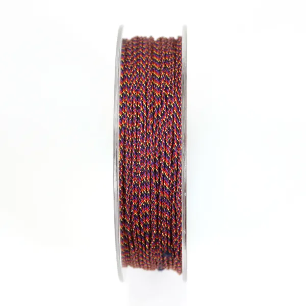 Multicolor polyester yarn red violet 0.9mm x 30m