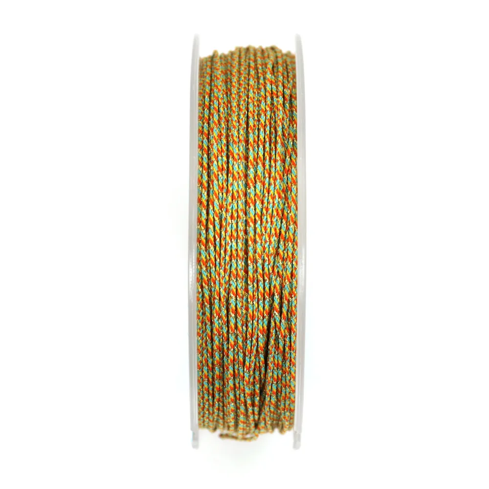 Fio de poliéster amarelo multicolorido 0,9 mm x 30 m